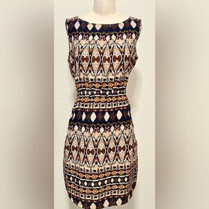 Speed Control Patterned Sleeveless Dress, Size Medium